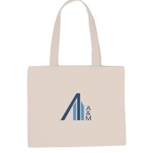 Ecobag personalizada em algodão com logotipo corporativo estampado.