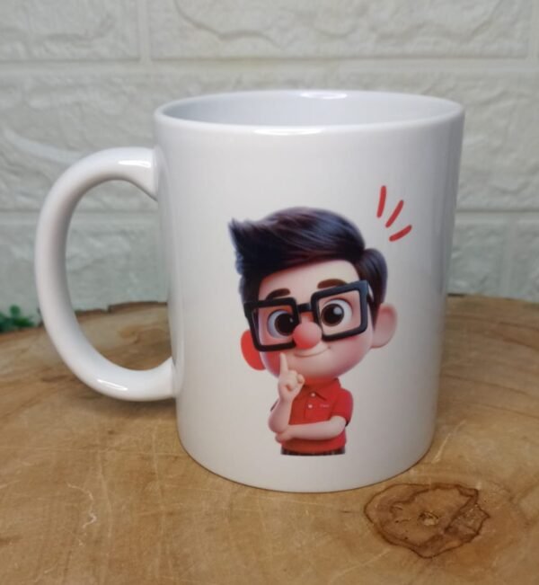 Caneca de cerâmica branca com frase motivacional, perfeita para começar bem o dia